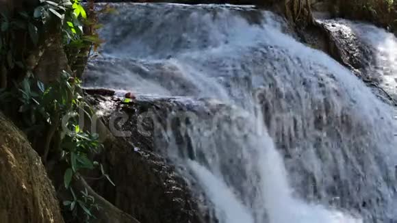 美丽的瀑布和翡翠池视频的预览图