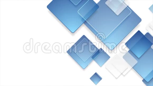 抽象的灰色和蓝色技术光滑的方块视频动画视频的预览图