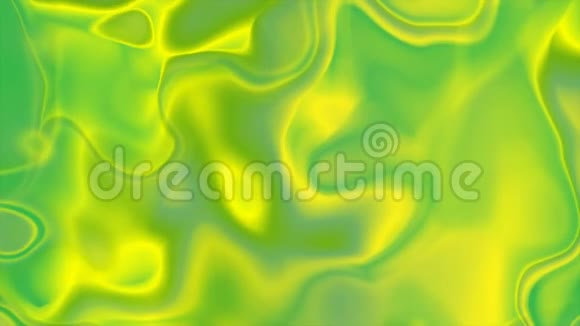 绿色黄色液体渐变抽象波状背景视频的预览图