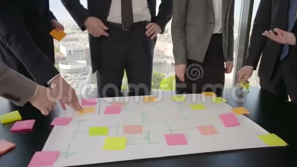 商务人员制定办公桌计划视频的预览图