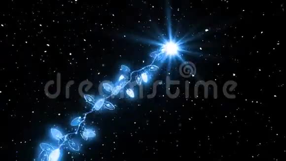 闪烁4K圣诞蓝树快乐视频的预览图