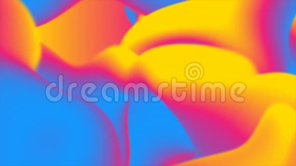 彩色梯度三维液体动态波运动背景视频的预览图