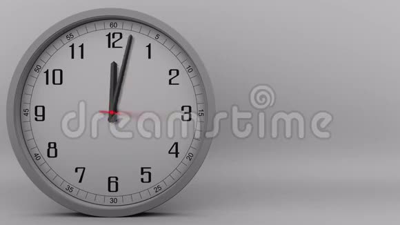 灰色时钟的时间间隔为30分钟4K段视频的预览图