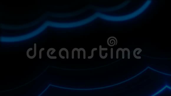 蓝色霓虹灯波浪纹抽象图案视频动画视频的预览图