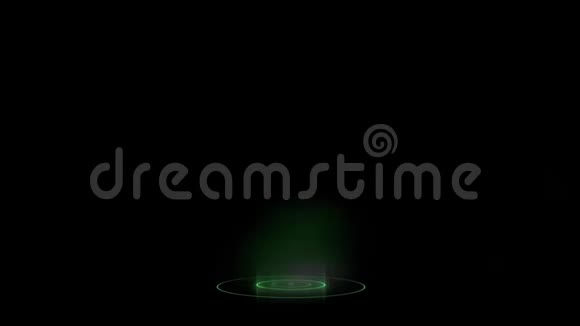 动画绿光效果为传送器在黑色背景视频的预览图