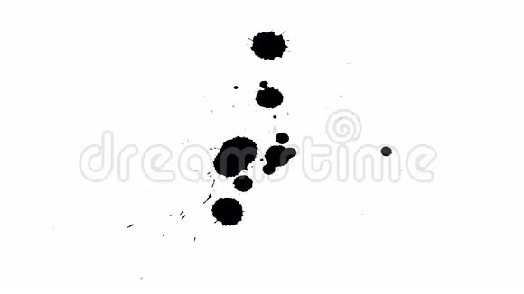 墨水滴在干纸03上视频的预览图
