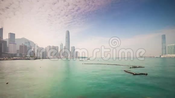 夏日香港桥景全景4k时间流逝中国视频的预览图