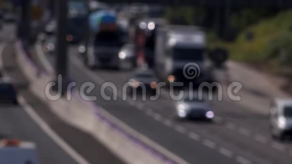 曼彻斯特4K高速公路M6高速公路的交通视频的预览图
