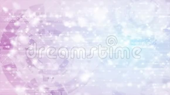 技术闪闪发亮的抽象蓝紫运动背景视频的预览图