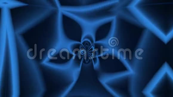蓝色的多角形迷宫旋转和形成各种设计视频的预览图