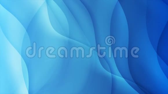明亮的蓝色平滑的模糊的波浪抽象的优雅的运动背景视频的预览图