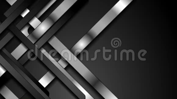 黑色和银色金属平滑条纹抽象企业视频动画视频的预览图