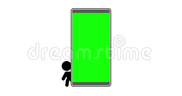 2D环动画粘手图标与手机触摸屏幕视频的预览图