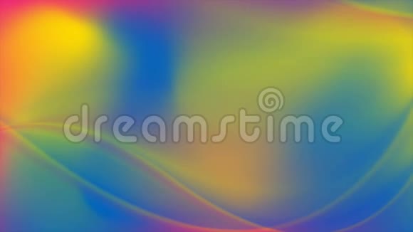 彩色流动液体波浪抽象视频动画视频的预览图