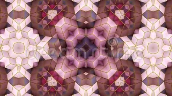 丰富多彩的抽象立方体艺术万花筒动画背景视频的预览图