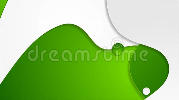 绿色和白色抽象波状企业运动背景视频的预览图