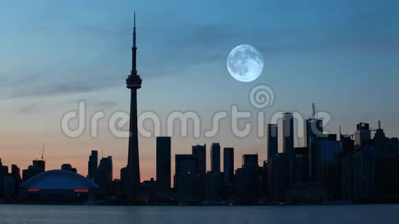 加拿大多伦多4K超高清满月视频的预览图