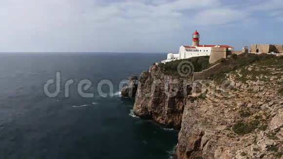 葡萄牙Sagres附近特角灯塔4K超高清时间推移视频的预览图