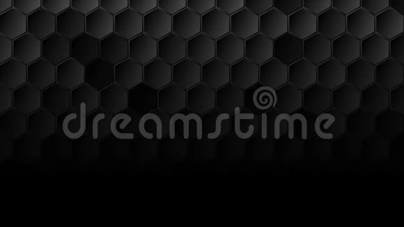 黑色几何六边形抽象技术运动背景视频的预览图
