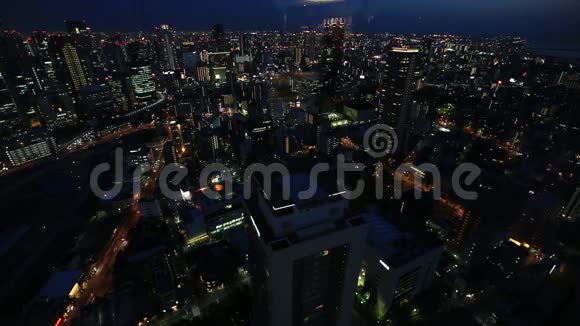大阪天际线黄昏视频的预览图