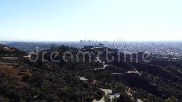 洛杉矶市中心晨景与格里芬天文台视频的预览图