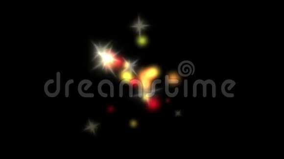 闪烁的灯光和星星闪耀的运动图形视频的预览图