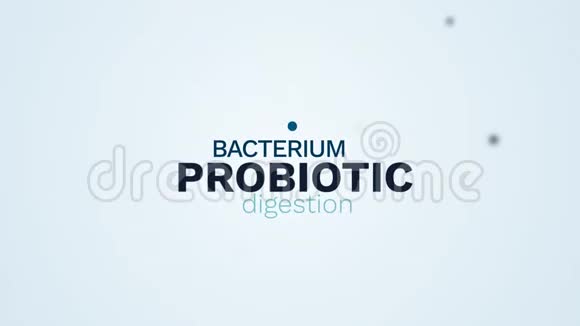细菌消化法发酵法保健法菌群乳酸菌免疫饮食法动画云视频的预览图