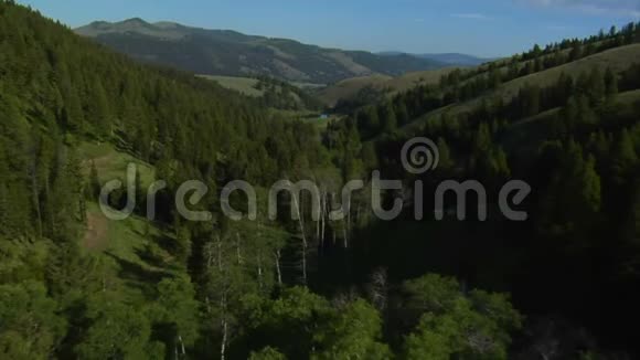 狭窄山谷和河流的空中射击视频的预览图