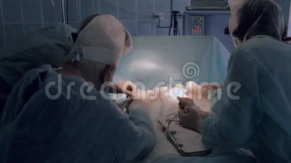 医疗队忙于再植入手术视频的预览图