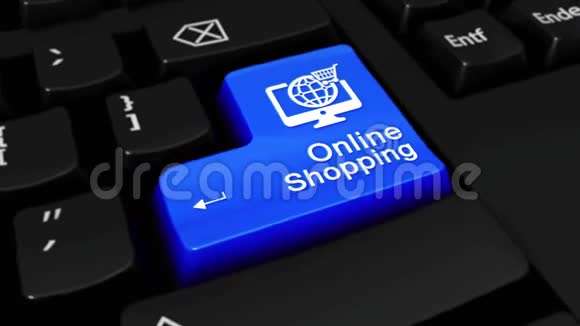 网上购物循环电脑键盘按钮视频的预览图