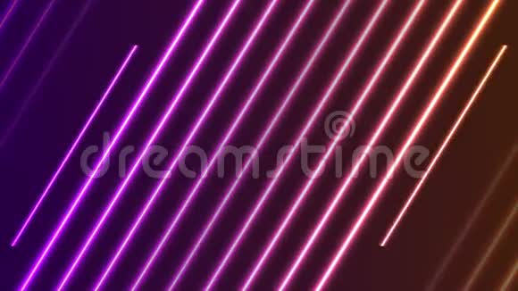 紫橙色霓虹激光线视频动画视频的预览图
