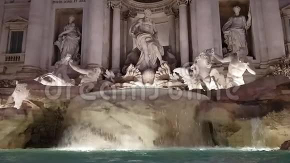著名的特雷维喷泉在罗马丰塔纳迪特雷维视频的预览图