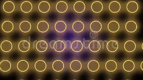 黄色圆圈无缝背景理想的vj用途摘要4kUHD动画背景视频的预览图