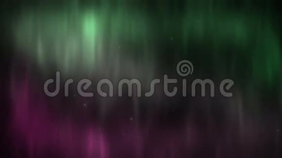 北极光北极光在星空的背景下绿色和红色4公里视频的预览图