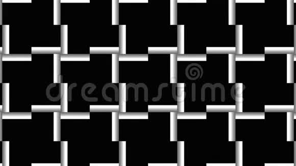 黑白方阵动画背景在4kUHD高分辨率无缝可循环视频的预览图
