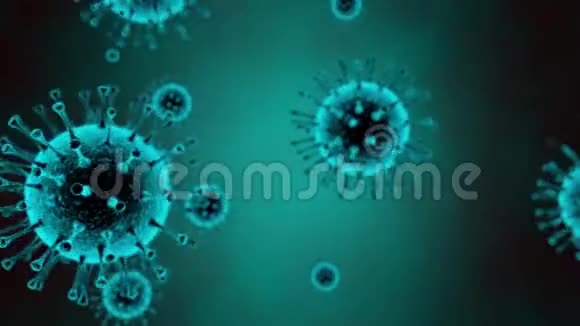 冠状病毒Covid19显微镜下照相机在冠状病毒周围飞来飞去视频的预览图