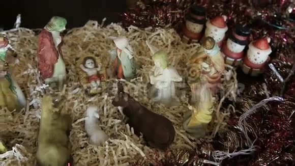 基督生命的圣诞场景视频的预览图