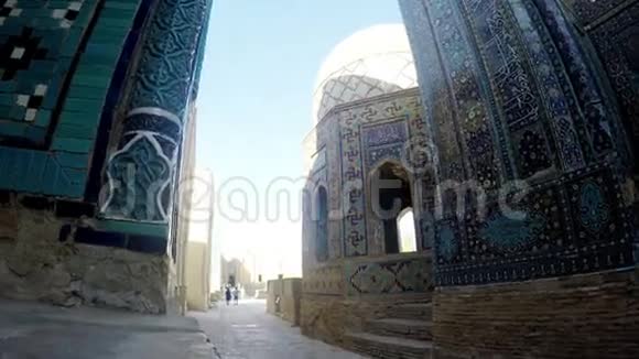 ShahIZinda纪念建筑群乌兹别克斯坦撒马尔罕的墓地教科文组织世界遗产组织视频的预览图