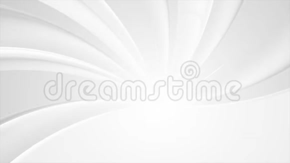平滑的灰色光泽波抽象的漩涡动画背景视频的预览图