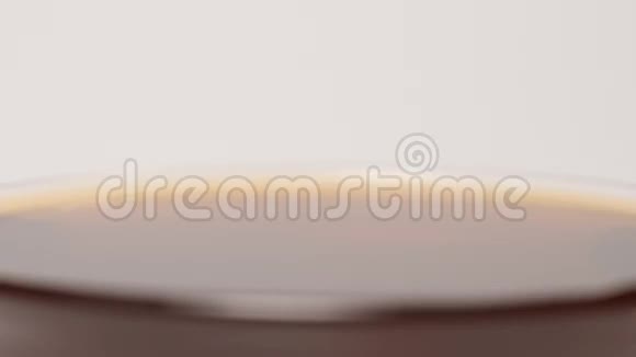 慢镜头茶中滴茶的宏观镜头视频的预览图