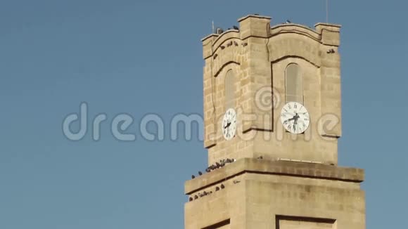 意大利城市的钟楼视频的预览图