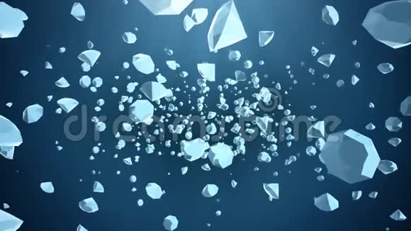 冰钻颗粒三维动画背景视频的预览图