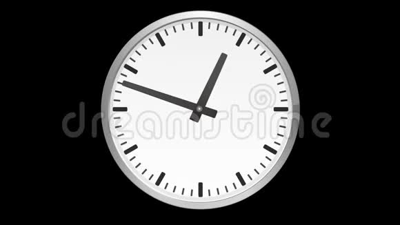 黑色背景上的旋转时钟无缝环为无尽的时间概念视频的预览图