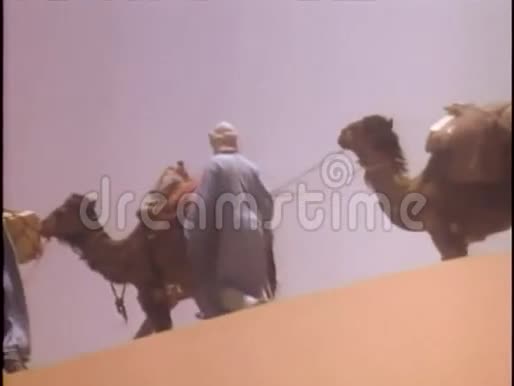 大篷车穿过沙漠视频的预览图
