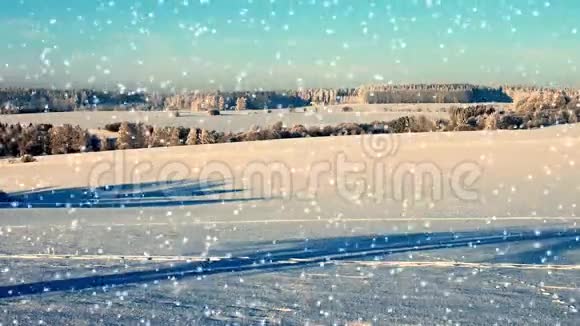 冬天的雪景视频的预览图