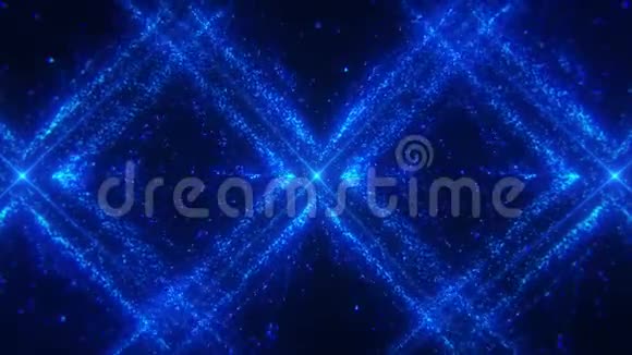 蓝X粒子网格循环运动图形背景视频的预览图