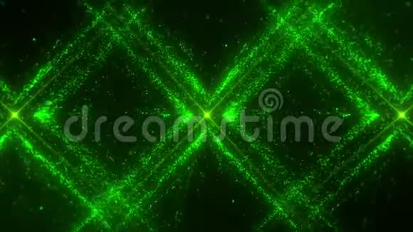 绿色X粒子网格循环运动图形背景视频的预览图