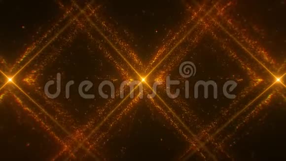 金X粒子网格循环运动图形背景视频的预览图