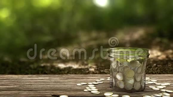 从钱罐里种的植物金融投资理念视频的预览图