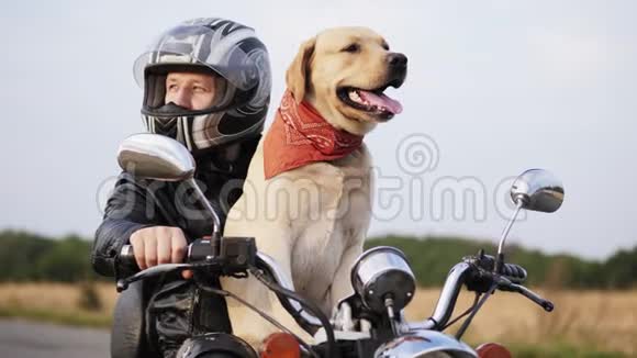 骑摩托车带狗的自行车视频的预览图